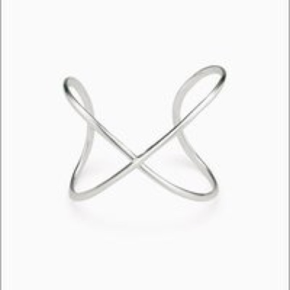 Stella & Dot Silver X Cuff